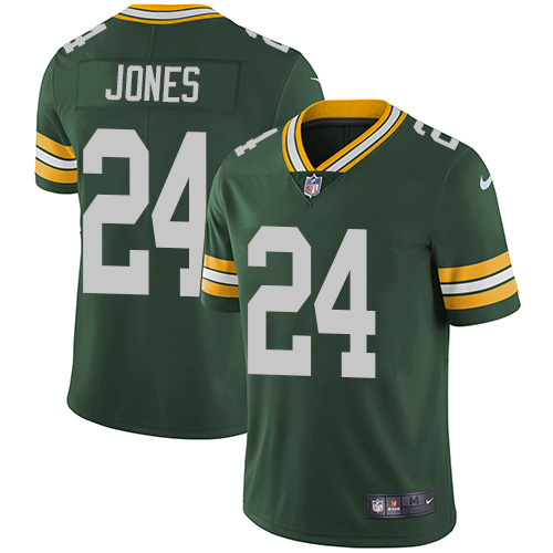 Green Bay Packers #24 Josh Jones Green Team Color Men's Stitched Vapor Untouchable Limited Jersey Men's