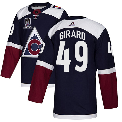 Adidas Colorado Avalanche #49 Samuel Girard Navy 2022 Stanley Cup Champions Alternate Authentic Stitched Jersey Men's