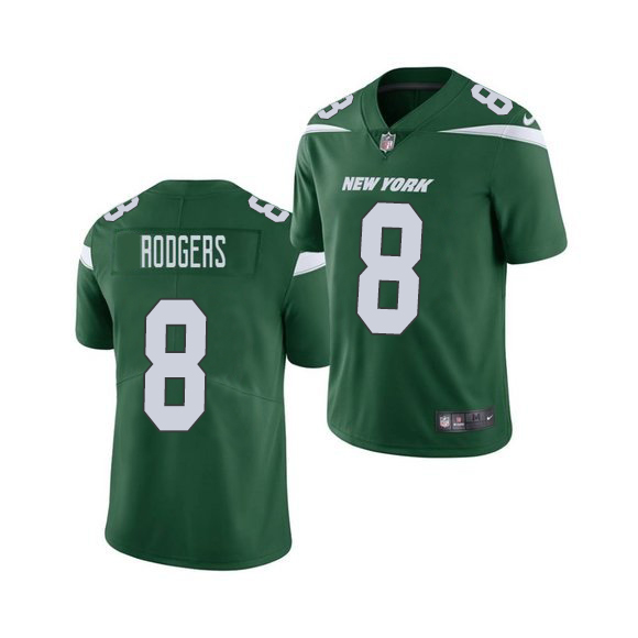 Jets #8 Aaron Rodgers Green Team Color Youth Stitched Vapor Untouchable Limited Jersey