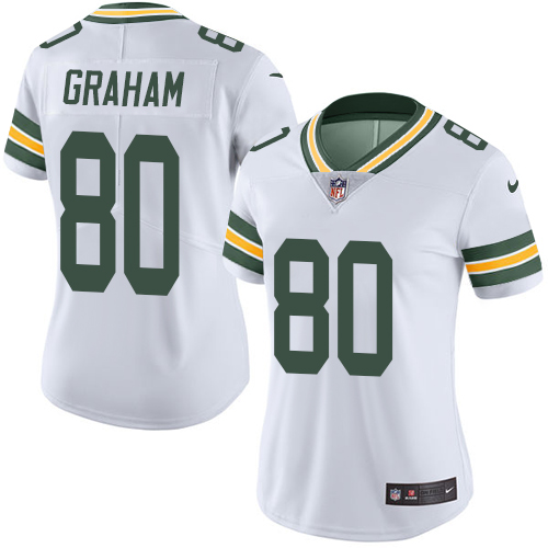 Green Bay Packers #80 Jimmy Graham White Women's Stitched Vapor Untouchable Limited Jersey Womens
