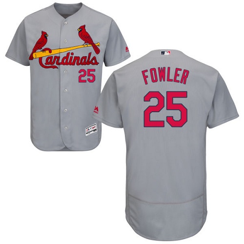 St.Louis Cardinals #25 Dexter Fowler Grey Flexbase Authentic Collection Stitched Jersey Men's