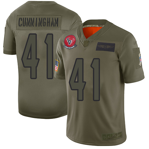 Houston Texans #41 Zach Cunningham Camo Men's Stitched Limited 2019 Salute To Service Jersey Men's