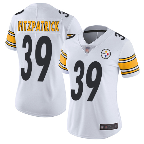 Steelers #39 Minkah Fitzpatrick White Women's Stitched Vapor Untouchable Limited Jersey