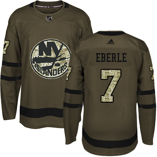 Adidas New York Islanders #7 Jordan Eberle Green Salute to Service Stitched Youth Jersey Youth