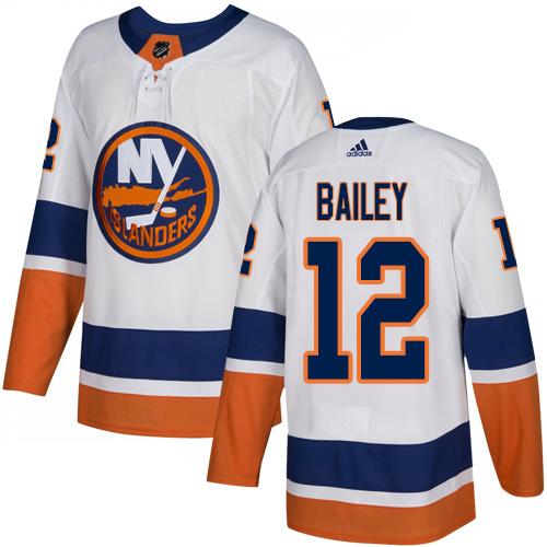 Adidas New York Islanders #12 Josh Bailey White Road Authentic Stitched Jersey Men's