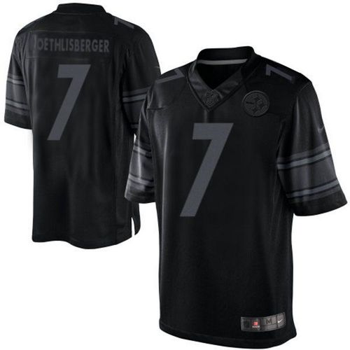 Pittsburgh Steelers #7 Ben Roethlisberger Black Men's Stitched Drenched Limited Jersey Men's