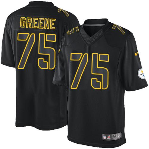 Pittsburgh Steelers #75 Joe Greene Black Men's Stitched Impact Limited Jersey Men's