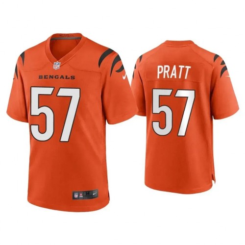 Cincinnati Cincinnati Bengals #57 Germaine Pratt Orange Alternate Game Jersey Men's