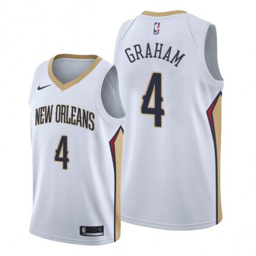 New Orleans Pelicans #4 Devonte Graham White Swingman Association Edition Jersey Mens