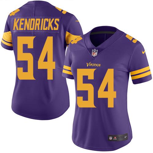 Minnesota Vikings #54 Eric Kendricks Purple Women's Stitched Limited Rush Jersey Womens