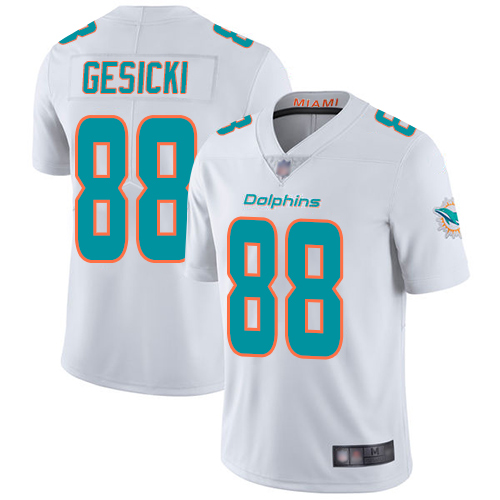Dolphins #88 Mike Gesicki White Men's Stitched Vapor Untouchable Limited Jersey