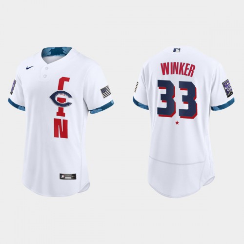 Cincinnati Cincinnati Reds #33 Jesse Winker 2021 All Star Game Authentic White Jersey Men's