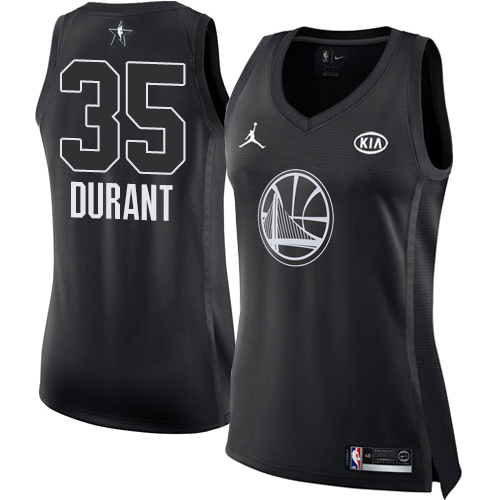 Golden State Warriors #35 Kevin Durant Black Womens Jordan Swingman 2018 All-Star Game Jersey Womens