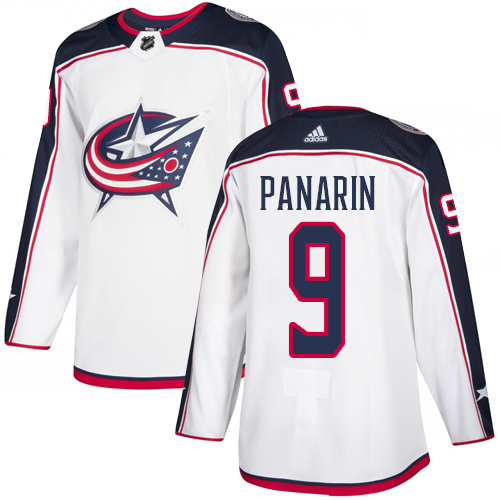 Adidas Columbus Blue Jackets #9 Artemi Panarin White Road Authentic Stitched Jersey Men's