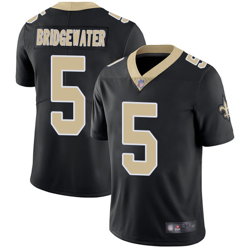 New Orleans Saints #5 Teddy Bridgewater Black Team Color Youth Stitched Vapor Untouchable Limited Jersey Youth