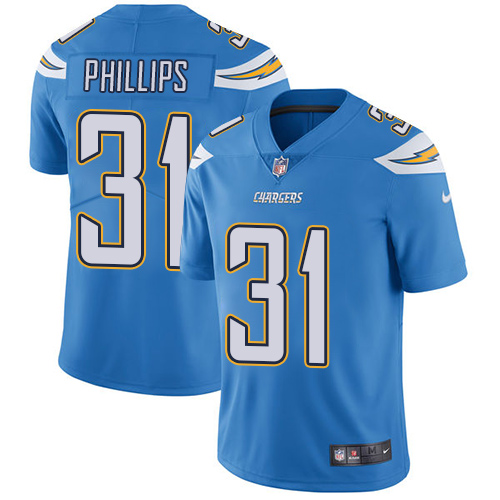 Los Angeles Chargers #31 Adrian Phillips Electric Blue Alternate Youth Stitched Vapor Untouchable Limited Jersey Youth