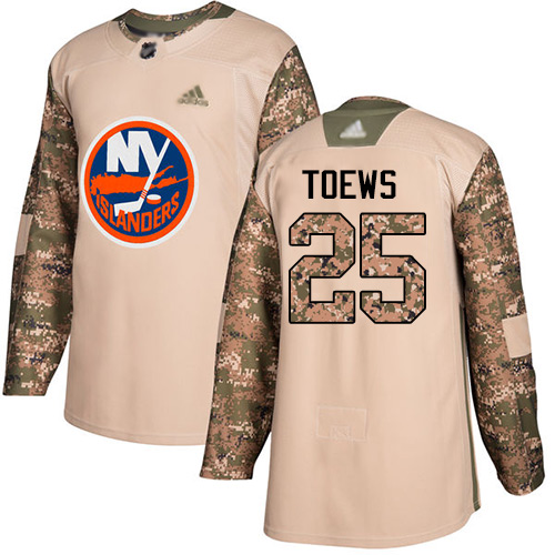 Adidas New York Islanders #25 Devon Toews Camo Authentic 2017 Veterans Day Stitched Jersey Men's