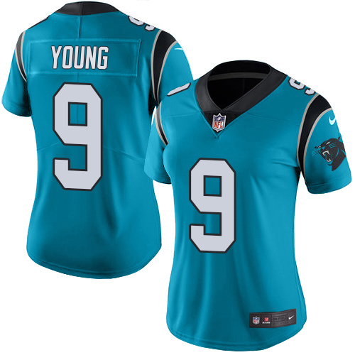 Panthers #9 Bryce Young Blue Alternate Women's Stitched Vapor Untouchable Limited Jersey