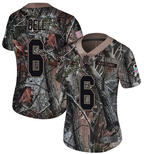 Ravens #6 Patrick Queen Camo Women's Stitched Limited Rush Realtree Jersey