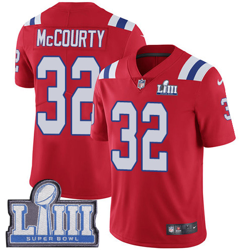 Patriots #32 Devin McCourty Red Alternate Super Bowl LIII Bound Youth Stitched Vapor Untouchable Limited Jersey