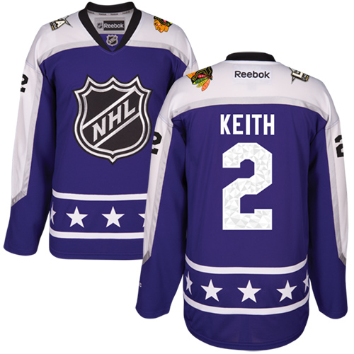 Chicago Blackhawks #2 Duncan Keith Purple 2017 All-Star Central Division Stitched Jersey Men's