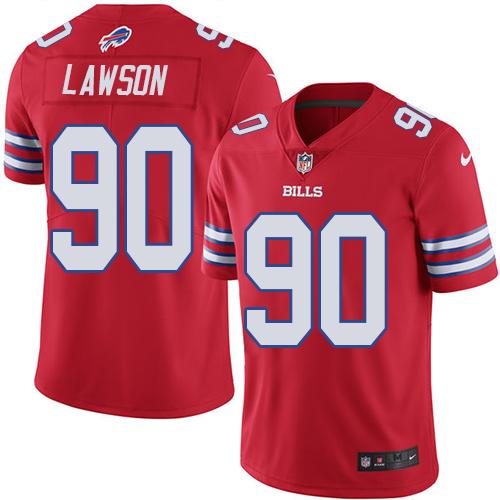 Buffalo Bills #90 Shaq Lawson Red Youth Stitched Limited Rush Jersey Youth