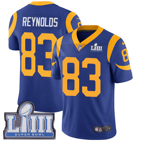 Los Angeles Rams #83 Josh Reynolds Royal Blue Alternate Super Bowl LIII Bound Men's Stitched Vapor Untouchable Limited Jersey Men's