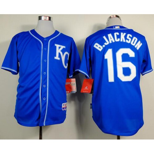 Kansas City Royals #16 Bo Jackson Light Blue Alternate 2 Cool Base Stitched Jersey Men's