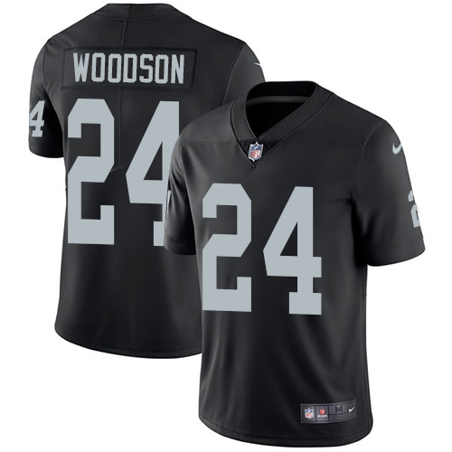 Raiders #24 Charles Woodson Black Team Color Youth Stitched Vapor Untouchable Limited Jersey
