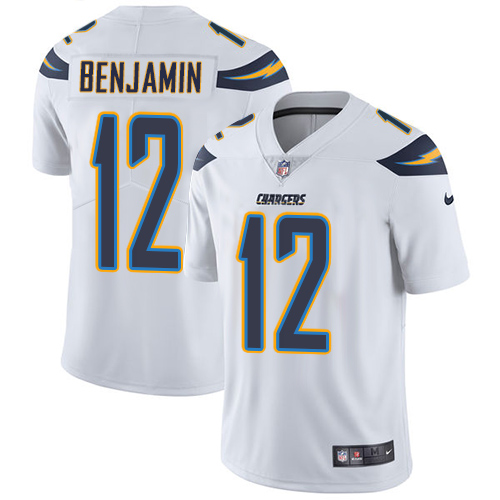 Los Angeles Chargers #12 Travis Benjamin White Men's Stitched Vapor Untouchable Limited Jersey Men's