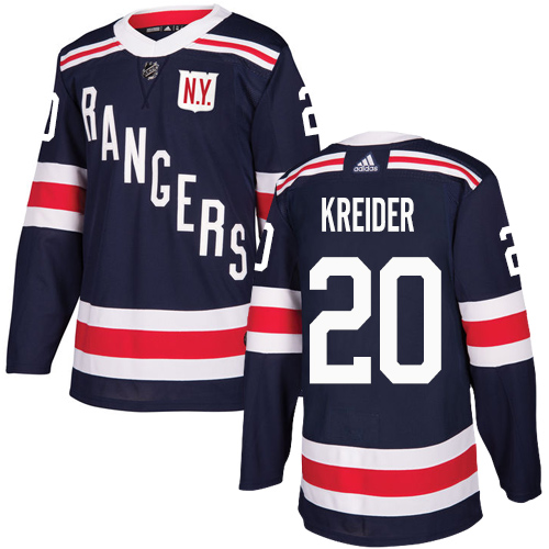 Adidas New York Rangers #20 Chris Kreider Navy Blue Authentic 2018 Winter Classic Stitched Jersey Men's