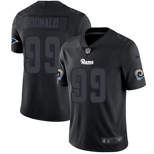 Rams #99 Aaron Donald Black Men's Stitched Limited Rush Impact Jersey