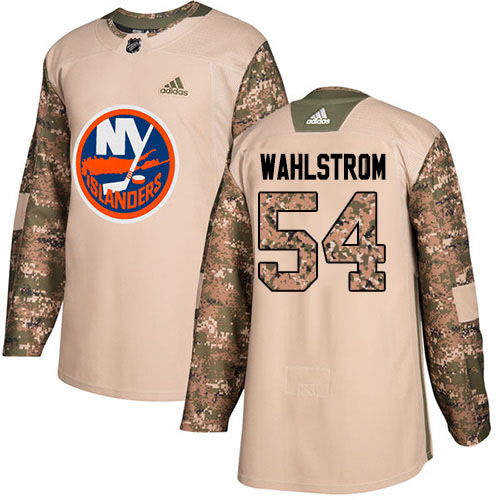 Adidas New York Islanders #54 Oliver Wahlstrom Camo Authentic 2017 Veterans Day Stitched Youth Jersey Youth