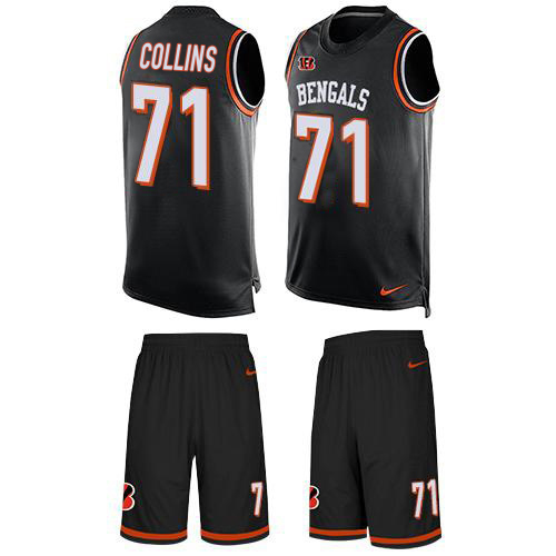 Bengals #71 La'el Collins Black Team Color Men's Stitched Limited Tank Top Suit Jersey