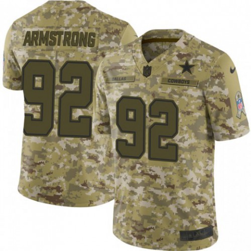 Dallas Cowboys #92 Dorance Armstrong Camo Men's Stitched Limited 2018 Salute To Service Jersey Men's