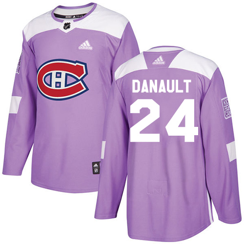 Adidas Montreal Canadiens #24 Phillip Danault Purple Authentic Fights Cancer Stitched Youth Jersey Youth