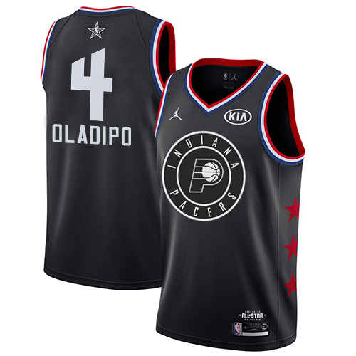 Indiana Pacers #4 Victor Oladipo Black Youth Jordan Swingman 2019 All-Star Game Jersey Youth