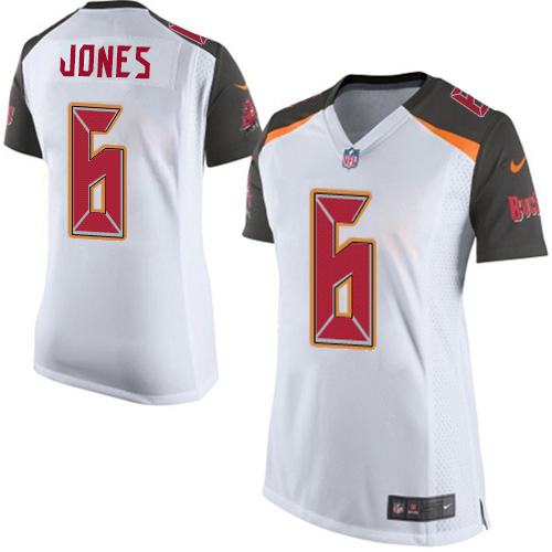 Buccaneers #6 Julio Jones White Women's Stitched New Elite Jersey