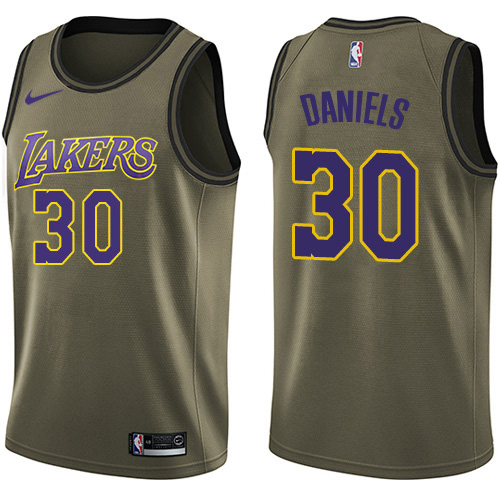 Los Angeles Lakers #30 Troy Daniels Green Swingman Salute to Service Jersey Mens