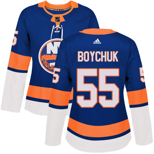 Adidas New York Islanders #55 Johnny Boychuk Royal Blue Home Authentic Women's Stitched Jersey Womens