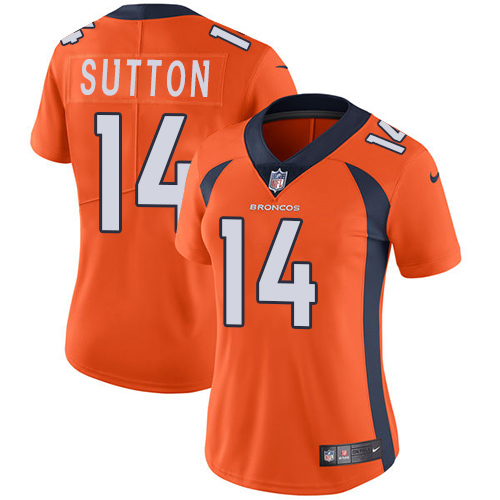 Denver Broncos #14 Courtland Sutton Orange Team Color Women's Stitched Vapor Untouchable Limited Jersey Womens