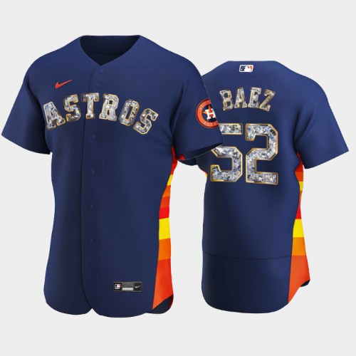 Houston Houston Astros #52 Pedro Baez Men's Diamond Edition Jersey - Navy Men's