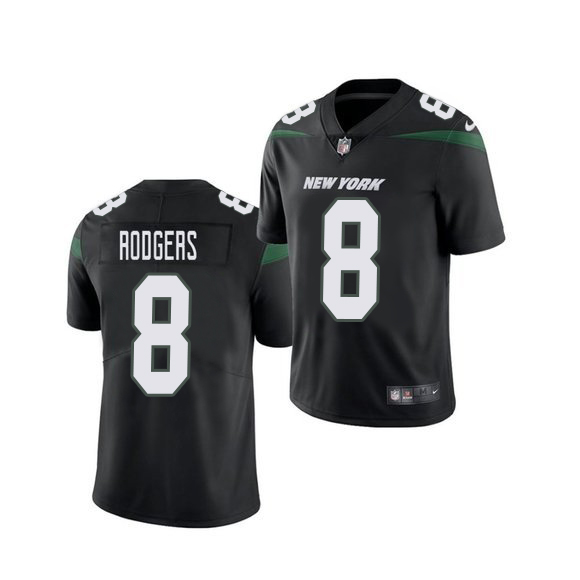 Jets #8 Aaron Rodgers Black Alternate Youth Stitched Vapor Untouchable Limited Jersey