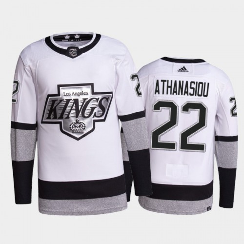 Adidas Los Angeles Kings #22 Andreas Athanasiou Men's 2021-22 Alternate Authentic Jersey - White Men's