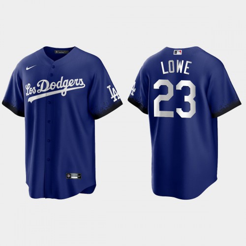 Los Angeles Los Angeles Dodgers #23 Derek Lowe Men's 2021 City Connect Game Jersey Royal Men's