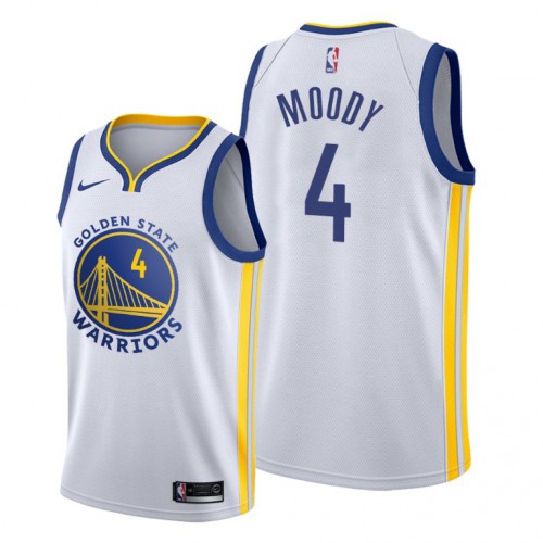 Golden State Golden State Warriors #4 Moses Moody White Mens Jersey Mens