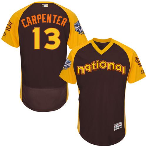 St.Louis Cardinals #13 Matt Carpenter Brown Flexbase Authentic Collection 2016 All-Star National League Stitched Jersey Men's
