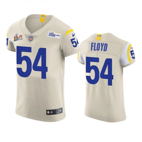 Los Angeles Los Angeles Rams #54 Leonard Floyd Men's Super Bowl LVI Patch Vapor Elite Player Jersey - Bone Men's