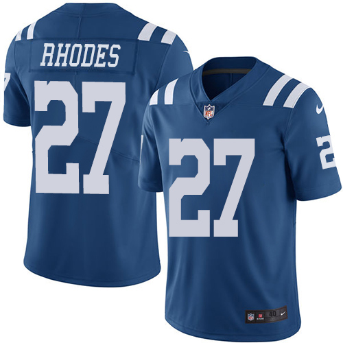 Indianapolis Colts #27 Xavier Rhodes Royal Blue Men's Stitched Limited Rush Jersey Men's