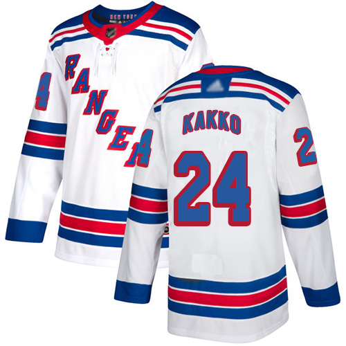 Adidas New York Rangers #24 Kaapo Kakko White Road Authentic Stitched Youth Jersey Youth